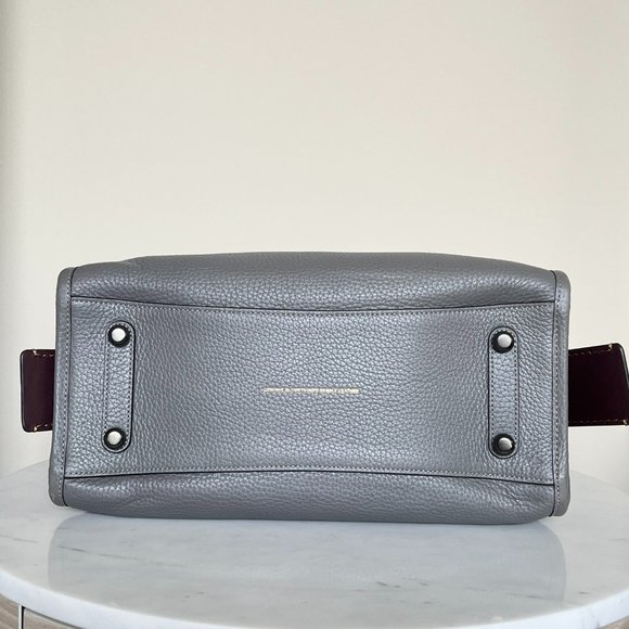 Coach Rogue 25 Grey Purple Colorblock Genuine Pebble Leather Satchels Handbags - Picture 12 of 16